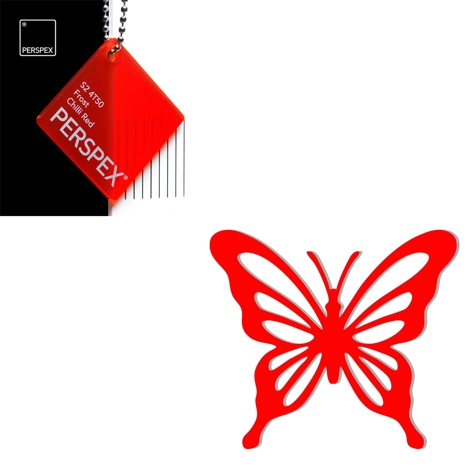Acrylic Butterfly Blanks (6cm Pack of 5) - LaserworksUK
