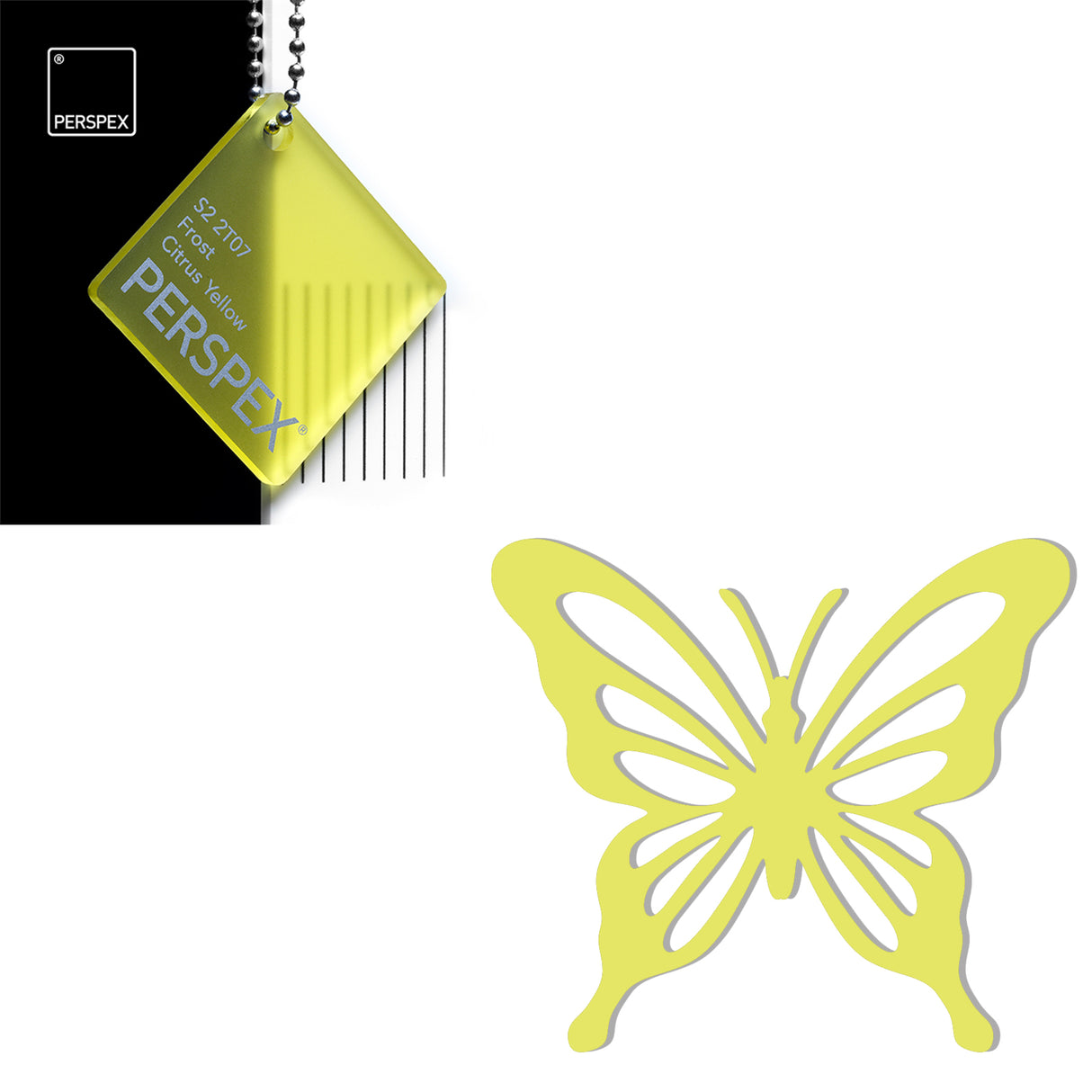 Acrylic Butterfly Blanks (6cm Pack of 5) - LaserworksUK