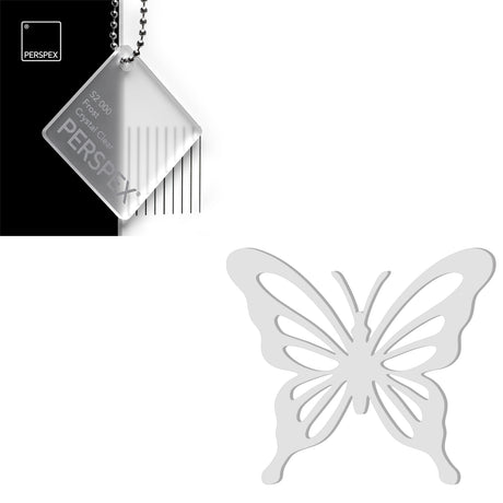 Acrylic Butterfly Blanks (6cm Pack of 5) - LaserworksUK