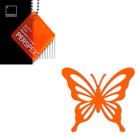 Acrylic Butterfly Blanks (6cm Pack of 5) - LaserworksUK