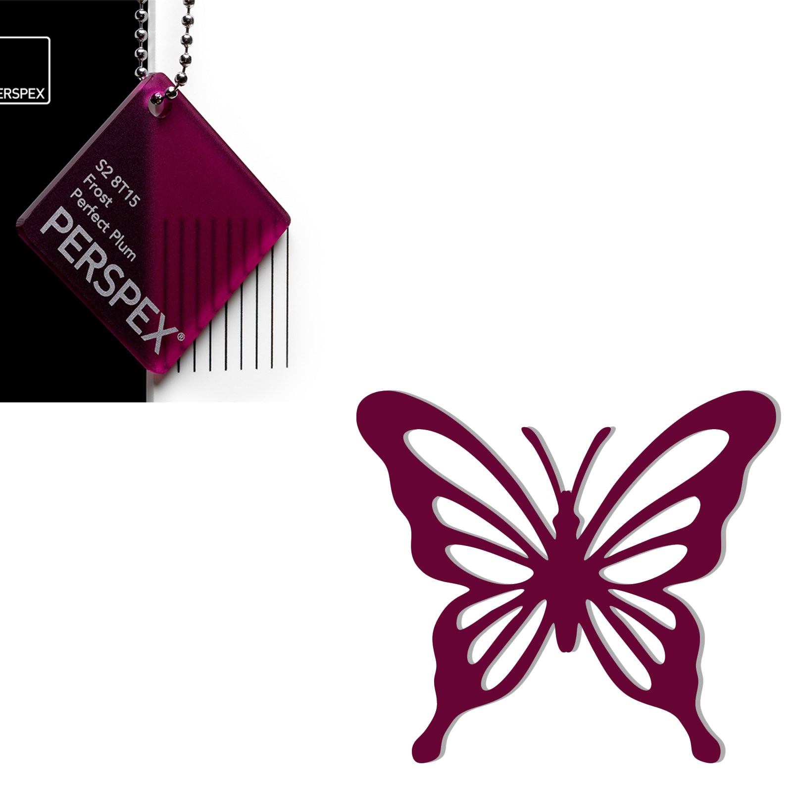 Acrylic Butterfly Blanks (6cm Pack of 5) - LaserworksUK