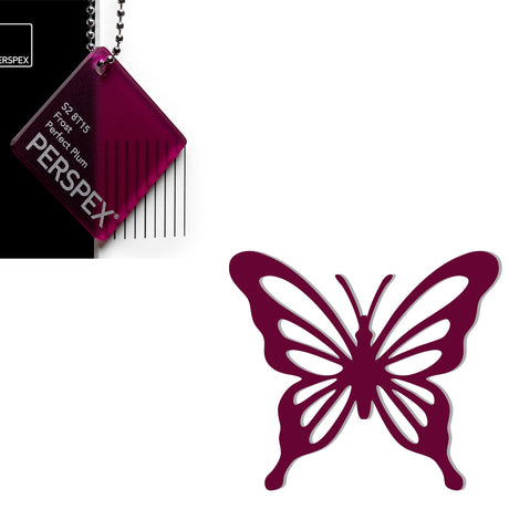 Acrylic Butterfly Blanks (6cm Pack of 5) - LaserworksUK
