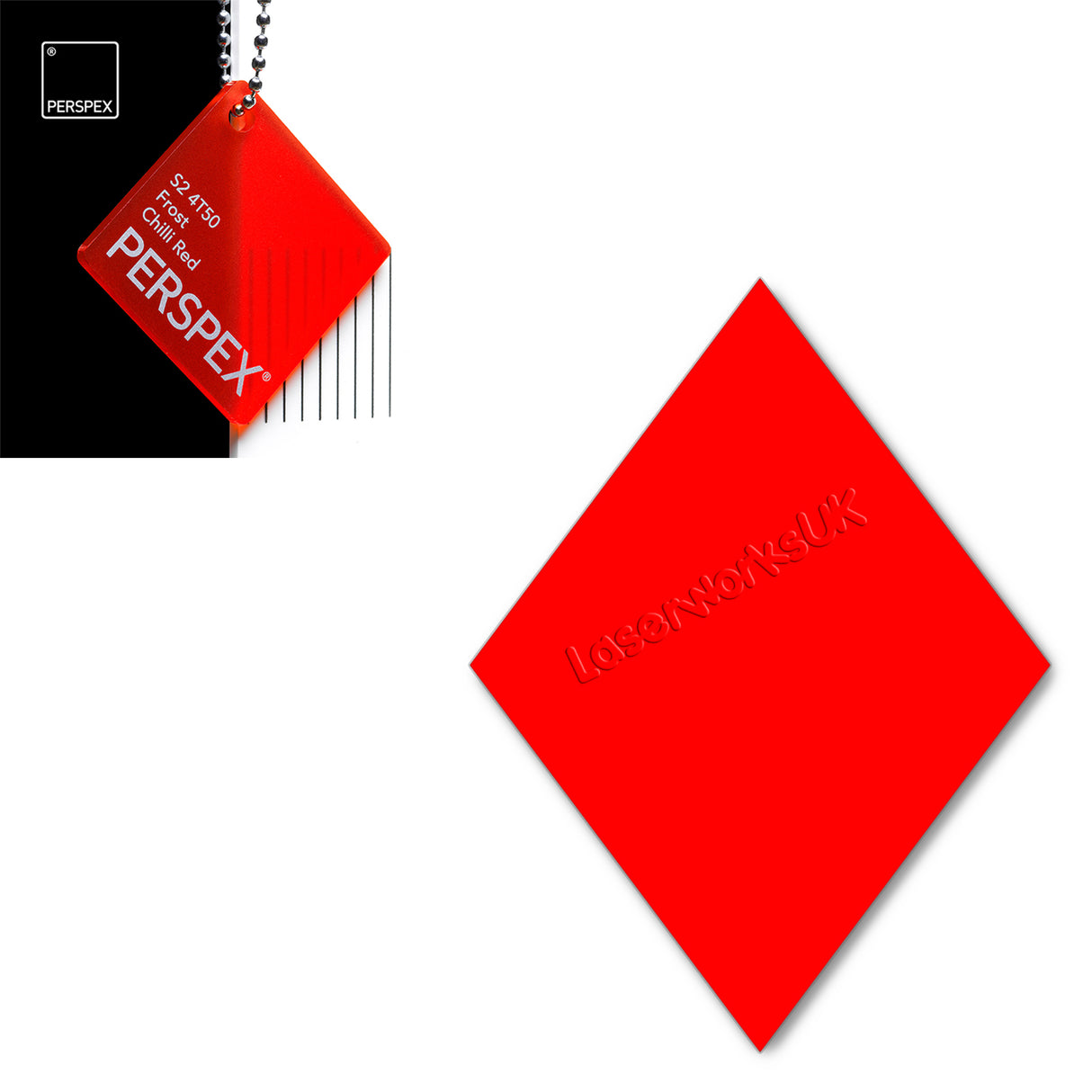 Acrylic Diamond Blank (10cm Pack of 5) - Laserworksuk