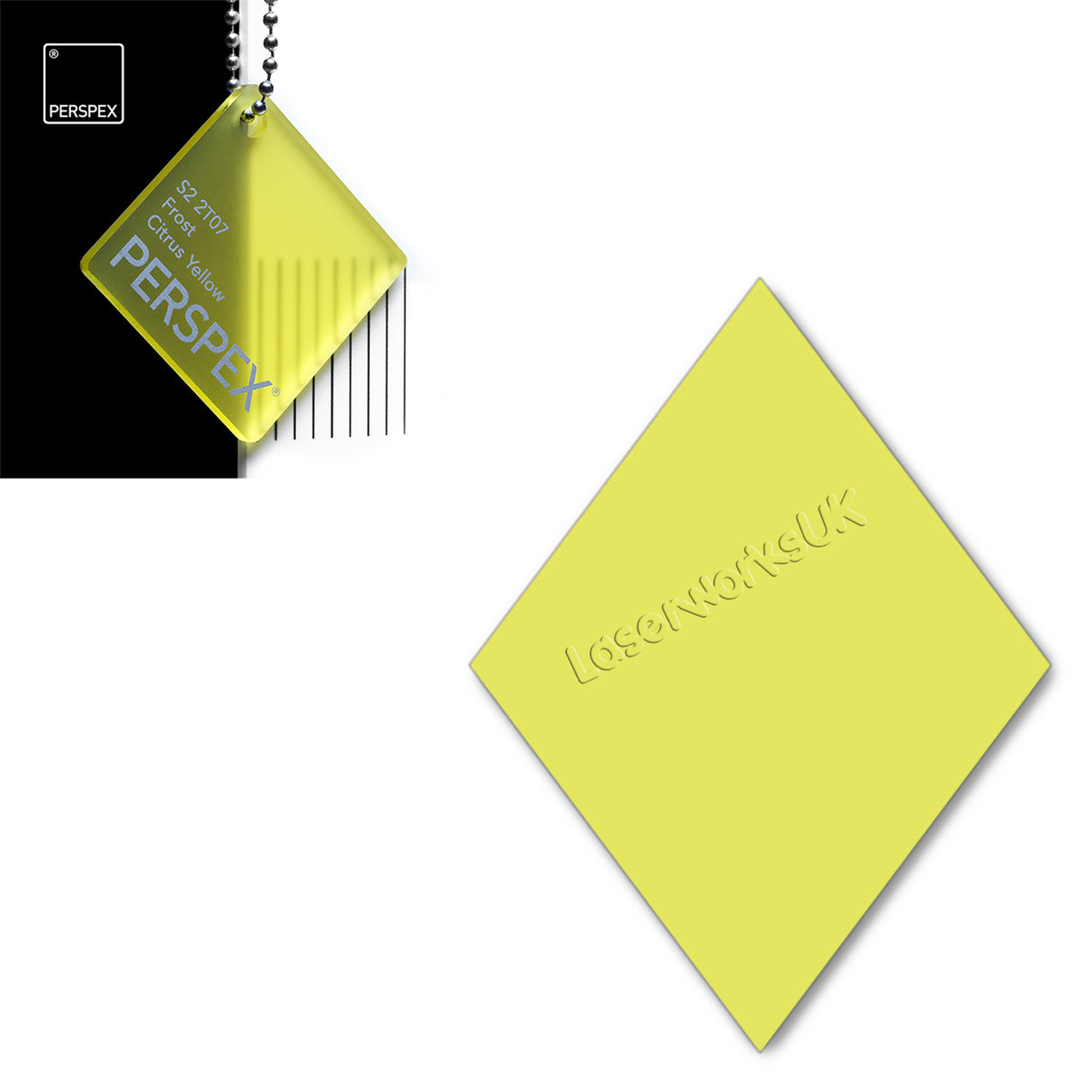 Acrylic Diamond Blank (10cm Pack of 5) - Laserworksuk