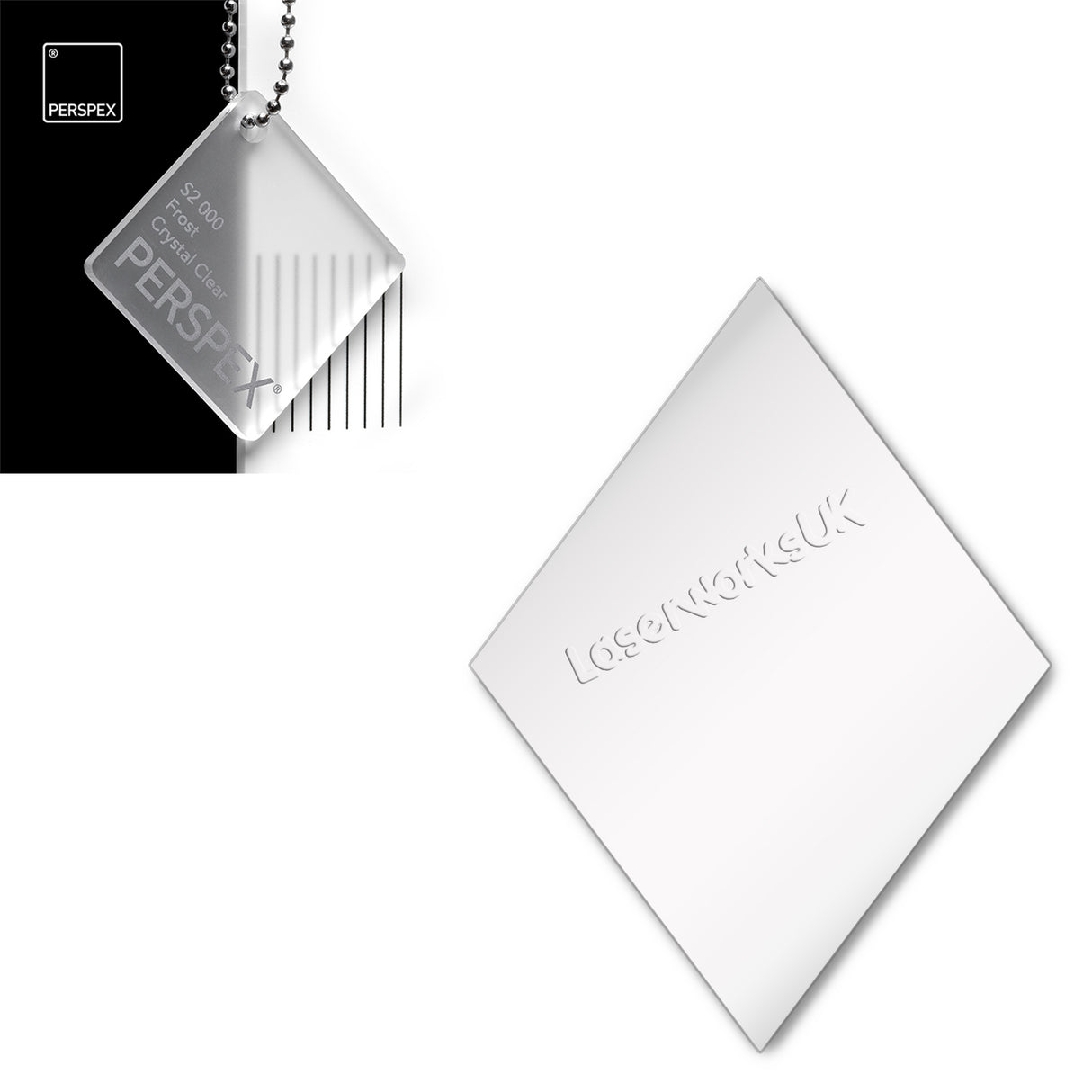 Acrylic Diamond Blank (10cm Pack of 5) - Laserworksuk