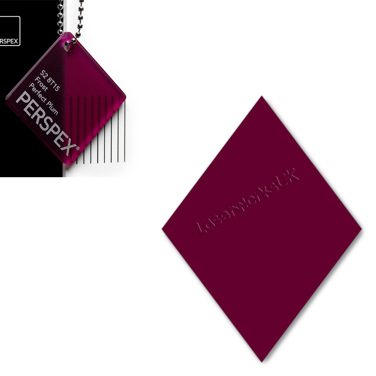 Acrylic Diamond Blank (10cm Pack of 5) - Laserworksuk