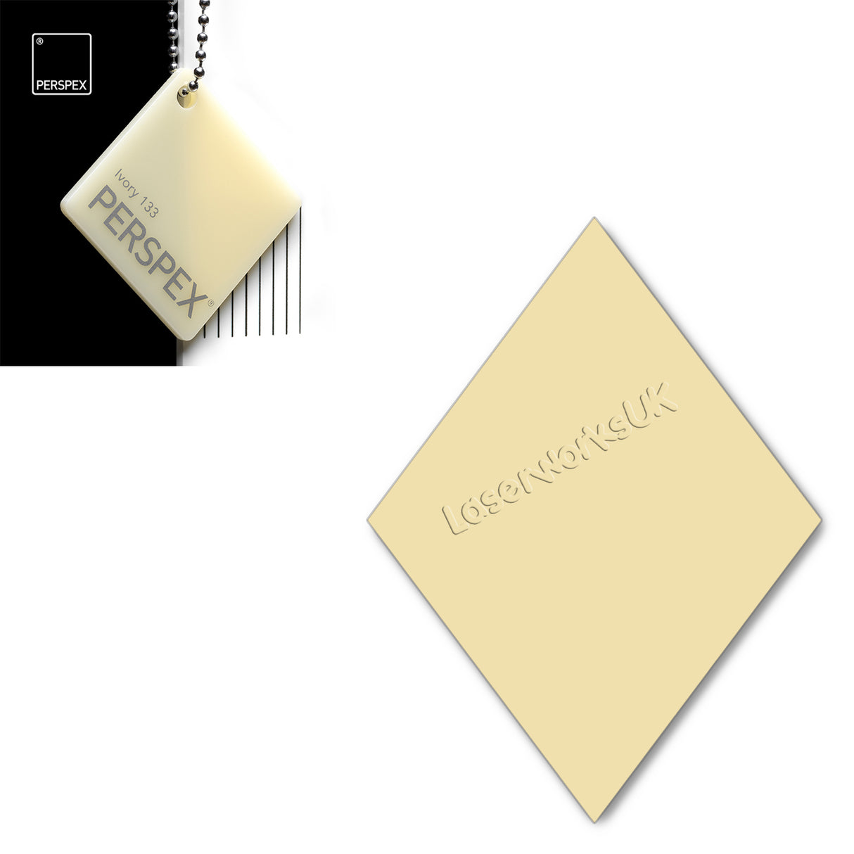 Acrylic Diamond Blank (10cm Pack of 5) - Laserworksuk