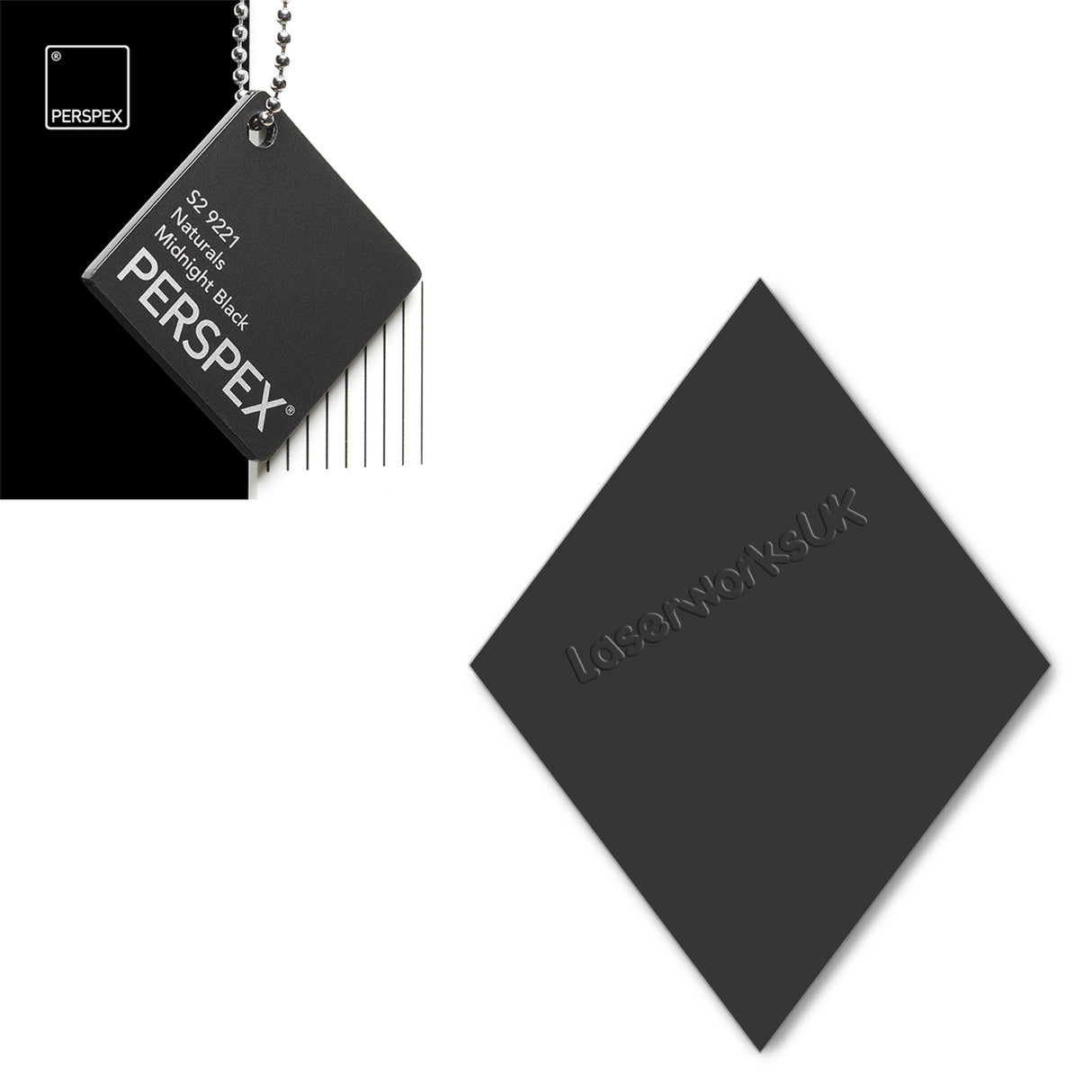 Acrylic Diamond Blank (10cm Pack of 5) - Laserworksuk