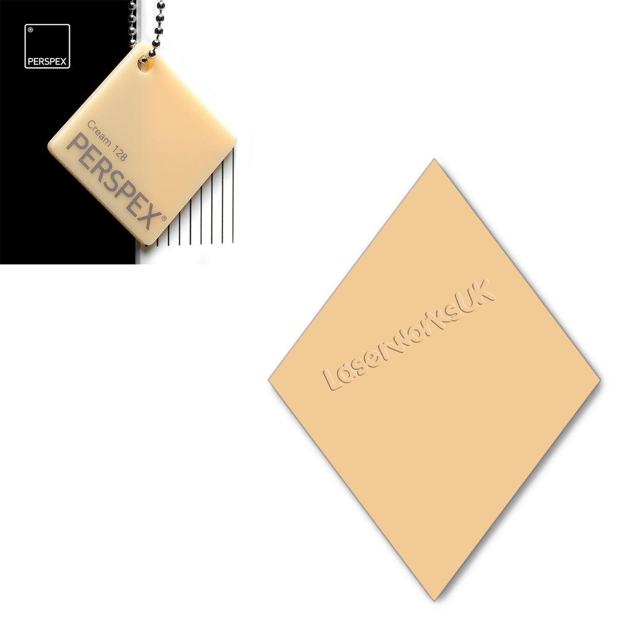 Acrylic Diamond Blank (10cm Pack of 5) - Laserworksuk