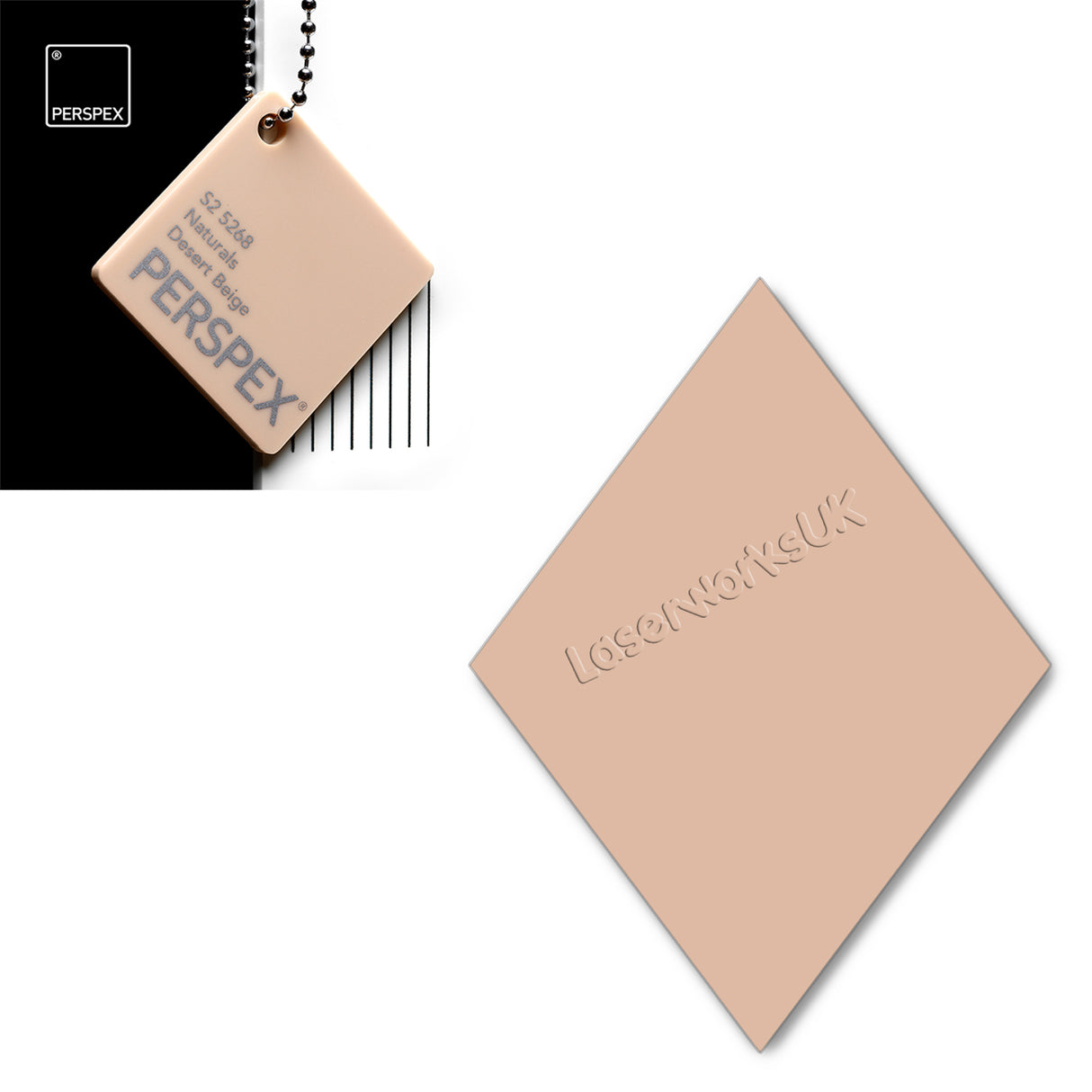 Acrylic Diamond Blank (10cm Pack of 5) - Laserworksuk