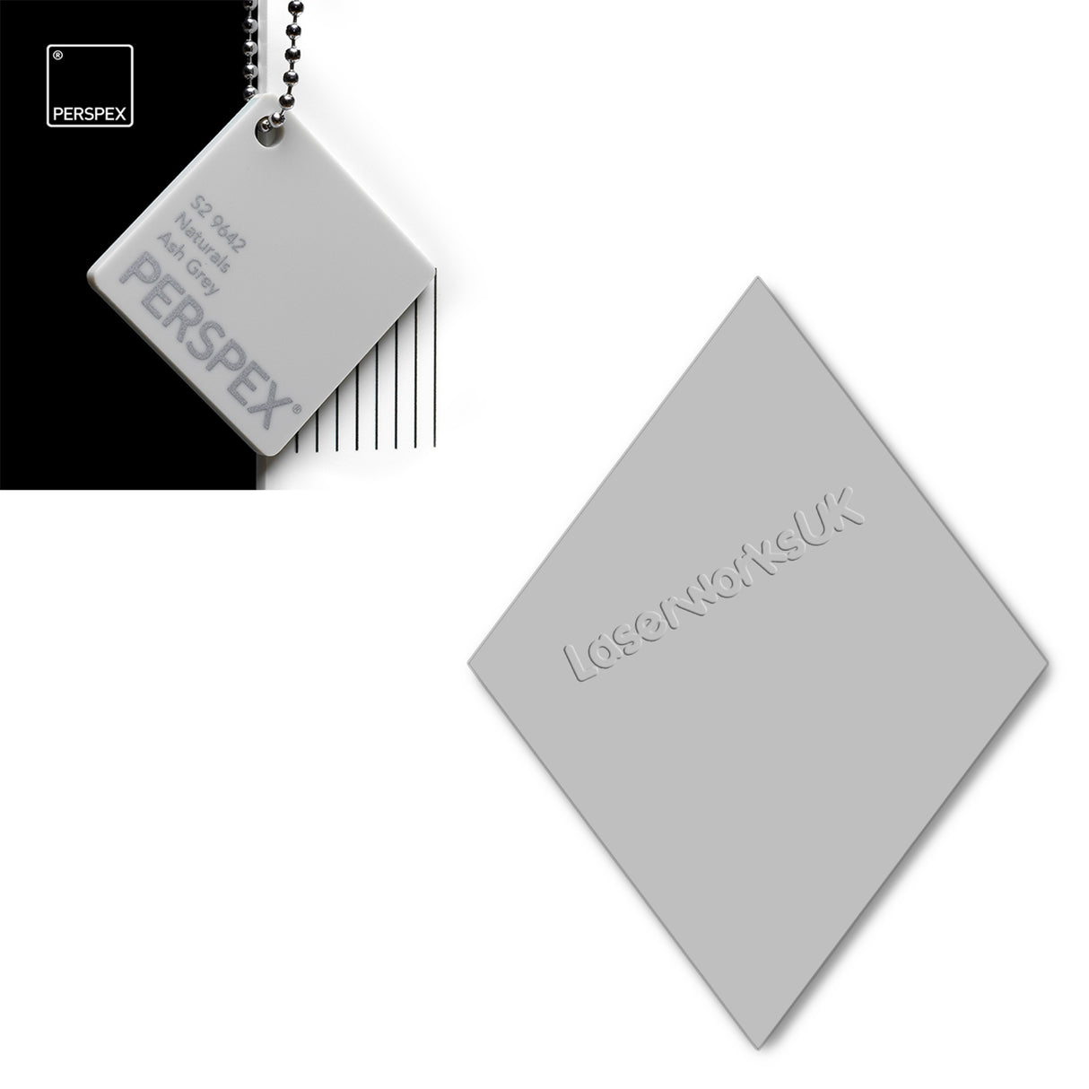 Acrylic Diamond Blank (10cm Pack of 5) - Laserworksuk