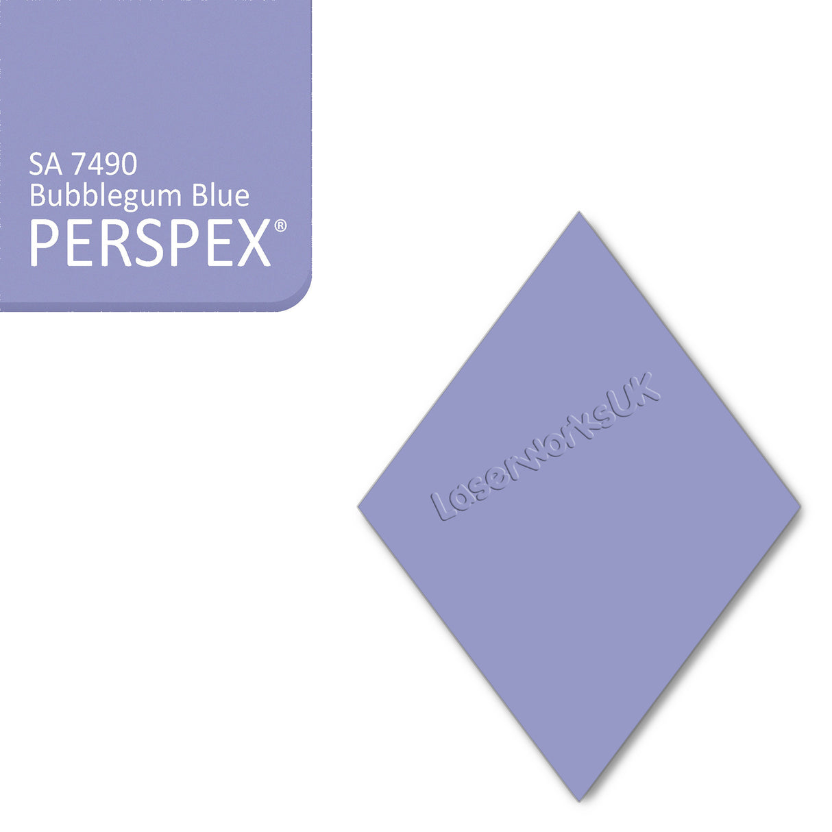 Acrylic Diamond Blank (10cm Pack of 5) - Laserworksuk