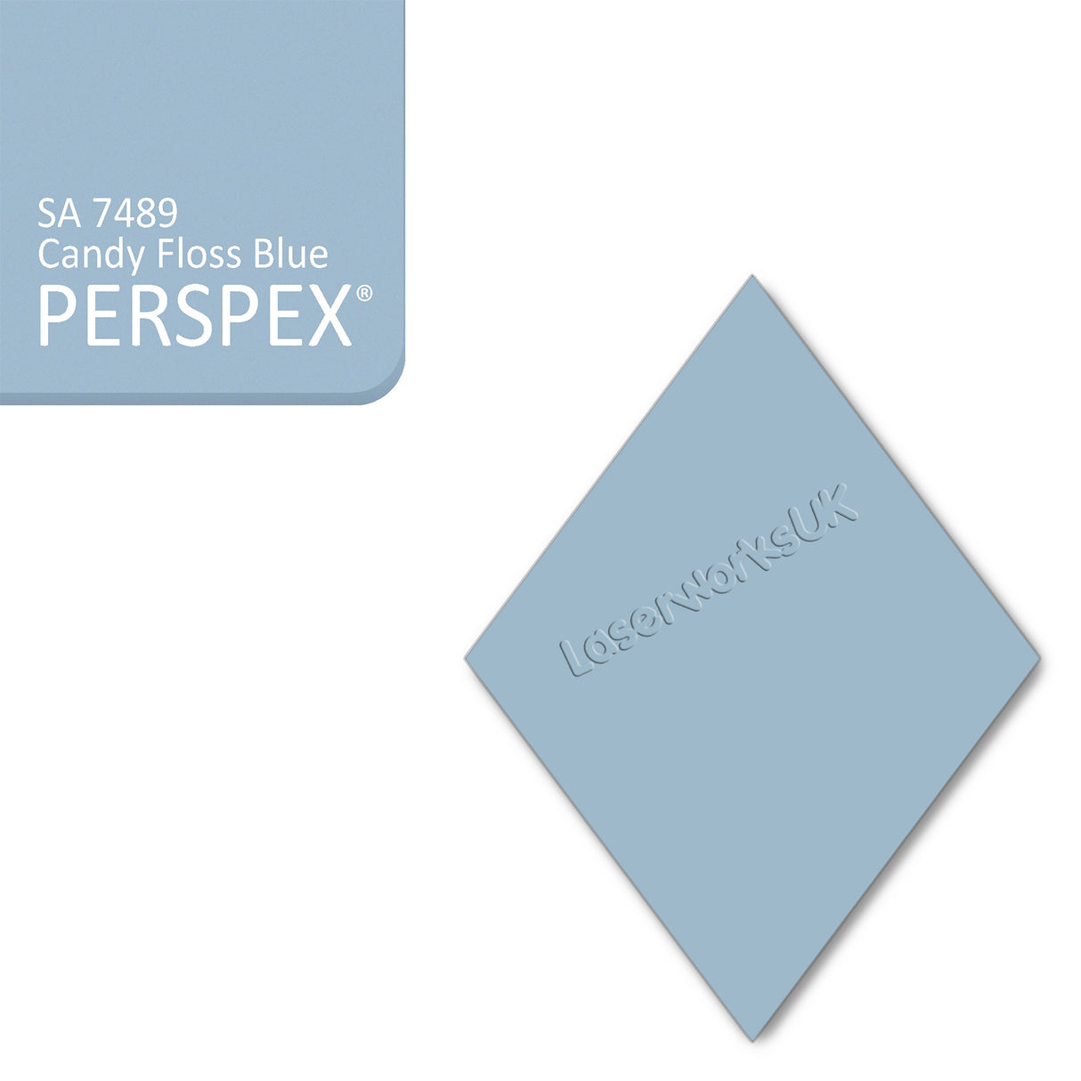 Acrylic Diamond Blank (10cm Pack of 5) - Laserworksuk