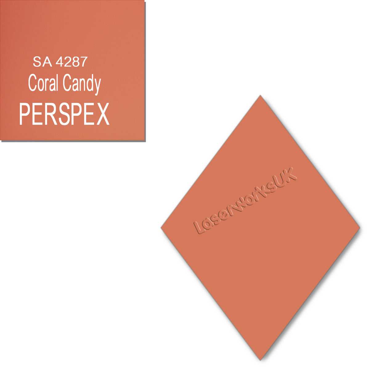 Acrylic Diamond Blank (10cm Pack of 5) - Laserworksuk