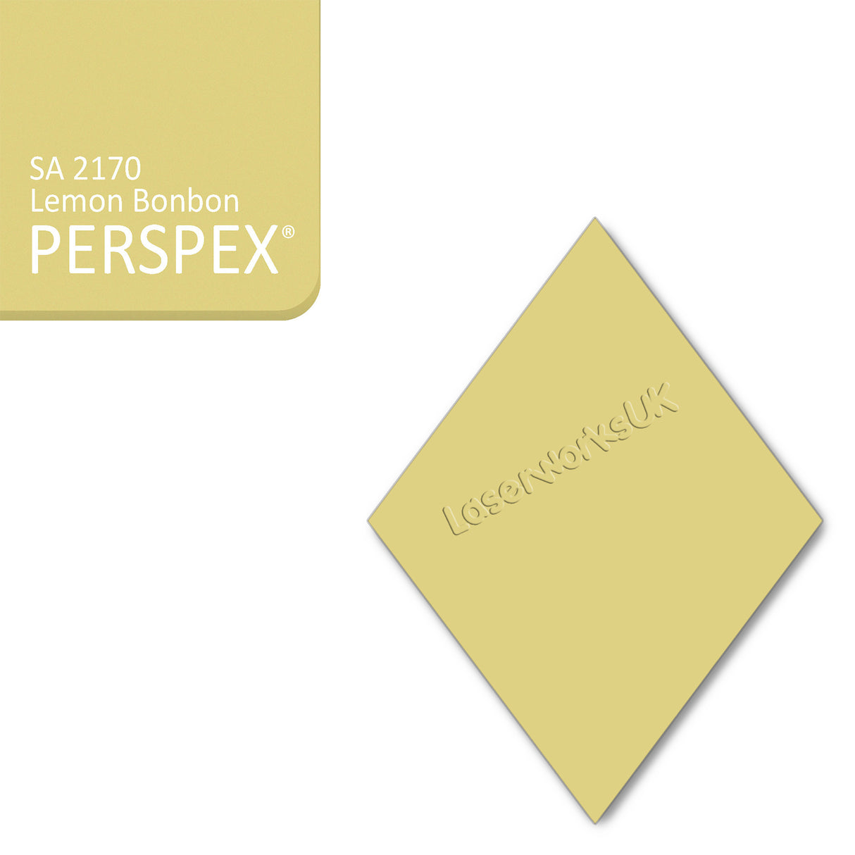 Acrylic Diamond Blank (10cm Pack of 5) - Laserworksuk