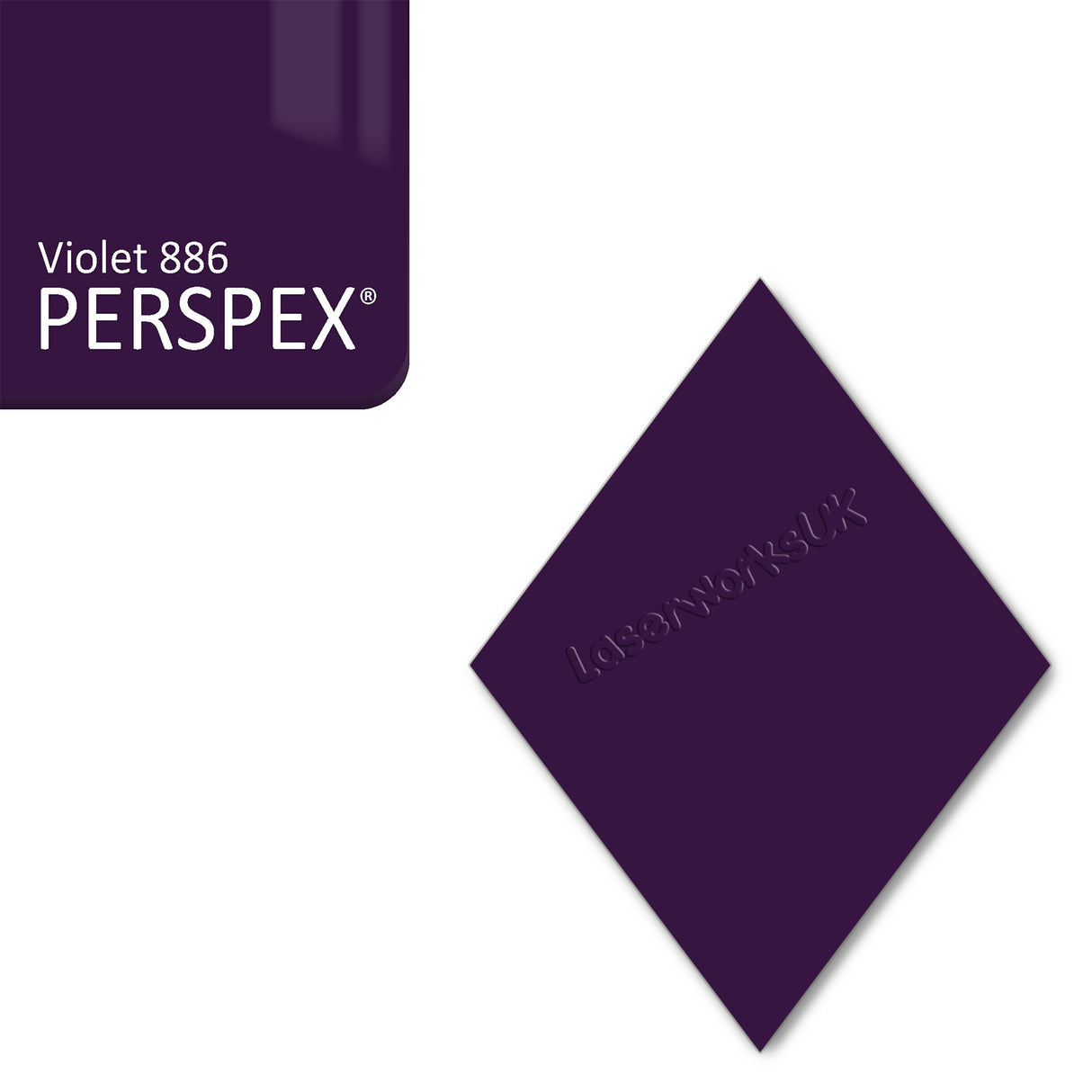 Acrylic Diamond Blank (10cm Pack of 5) - Laserworksuk