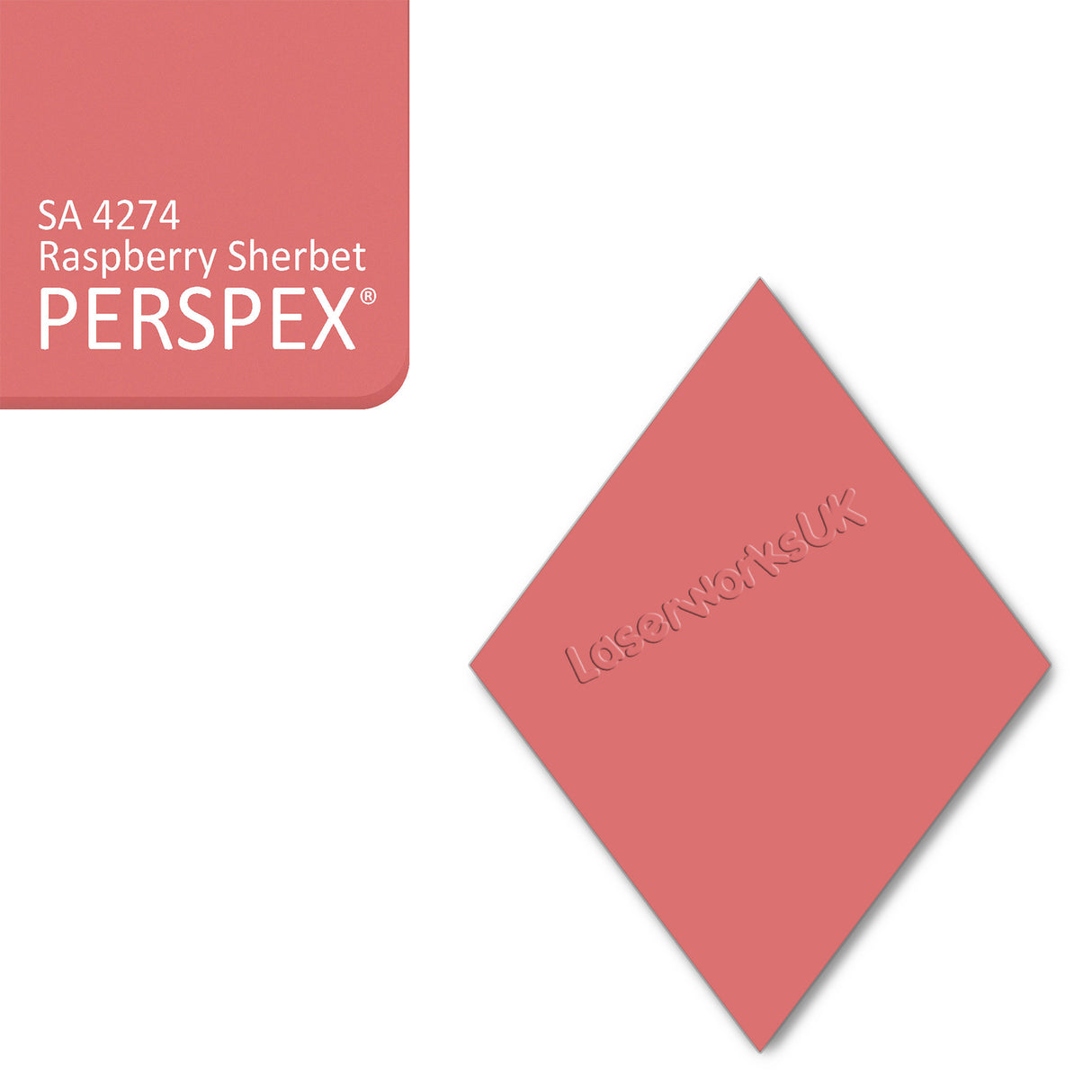 Acrylic Diamond Blank (10cm Pack of 5) - Laserworksuk