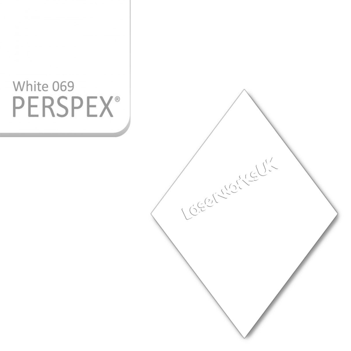 Acrylic Diamond Blank (10cm Pack of 5) - Laserworksuk