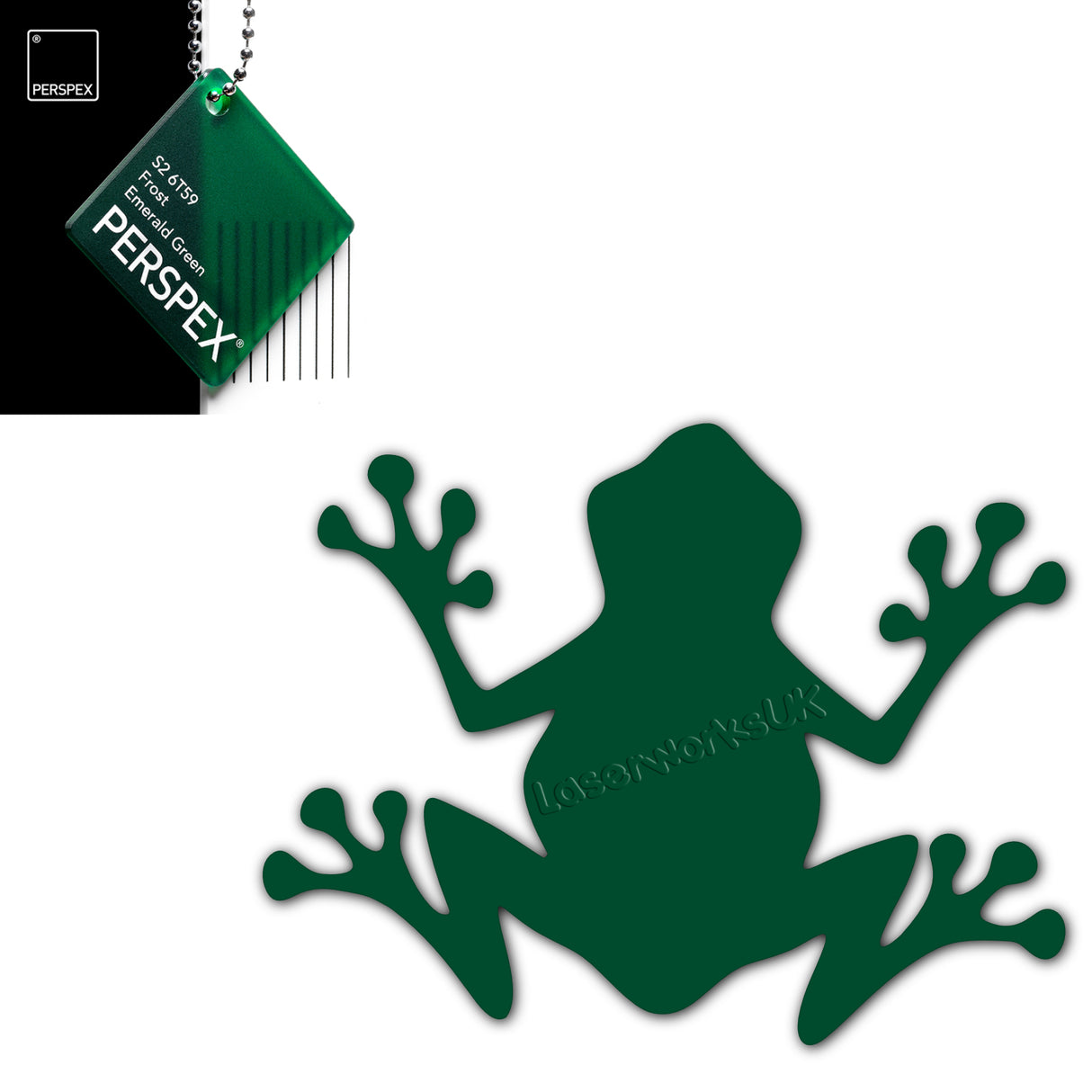 Acrylic Frog Shape - LaserworksUK
