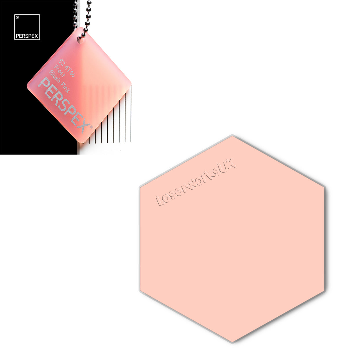 Acrylic Hexagon Blanks (6cm Pack of 9) - Laserworksuk