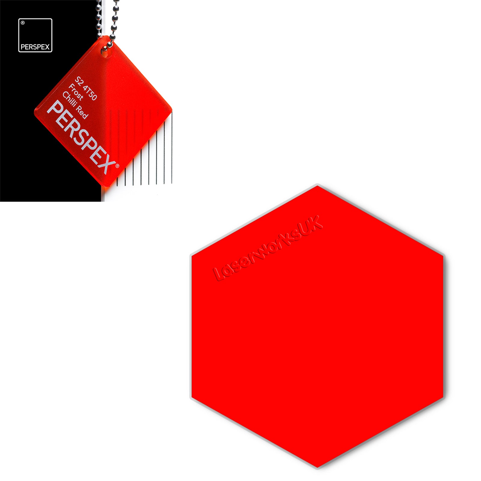 Acrylic Hexagon Blanks (6cm Pack of 9) - Laserworksuk