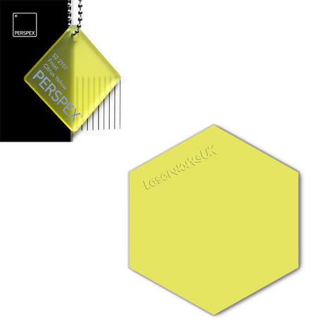 Acrylic Hexagon Blanks (6cm Pack of 9) - Laserworksuk