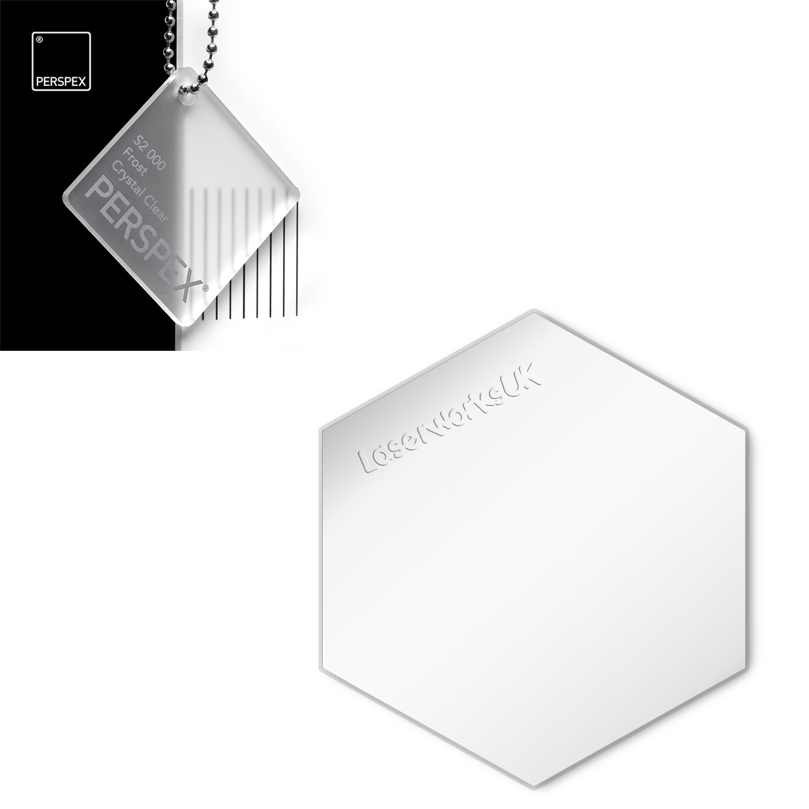 Acrylic Hexagon Blanks (6cm Pack of 9) - Laserworksuk