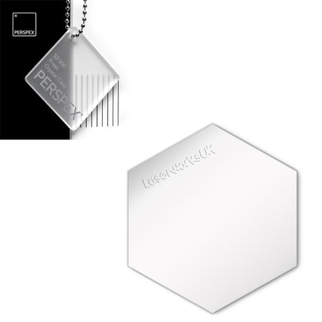 Acrylic Hexagon Blanks (6cm Pack of 9) - Laserworksuk