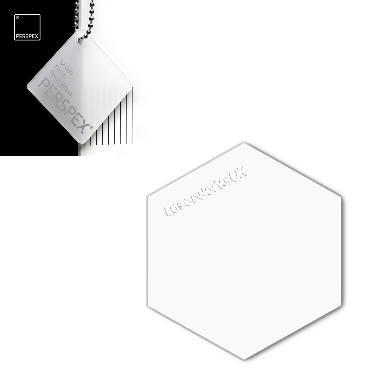 Acrylic Hexagon Blanks (6cm Pack of 9) - Laserworksuk