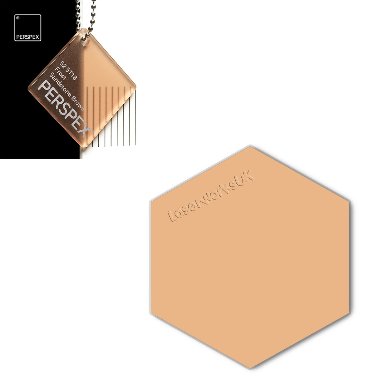 Acrylic Hexagon Blanks (6cm Pack of 9) - Laserworksuk