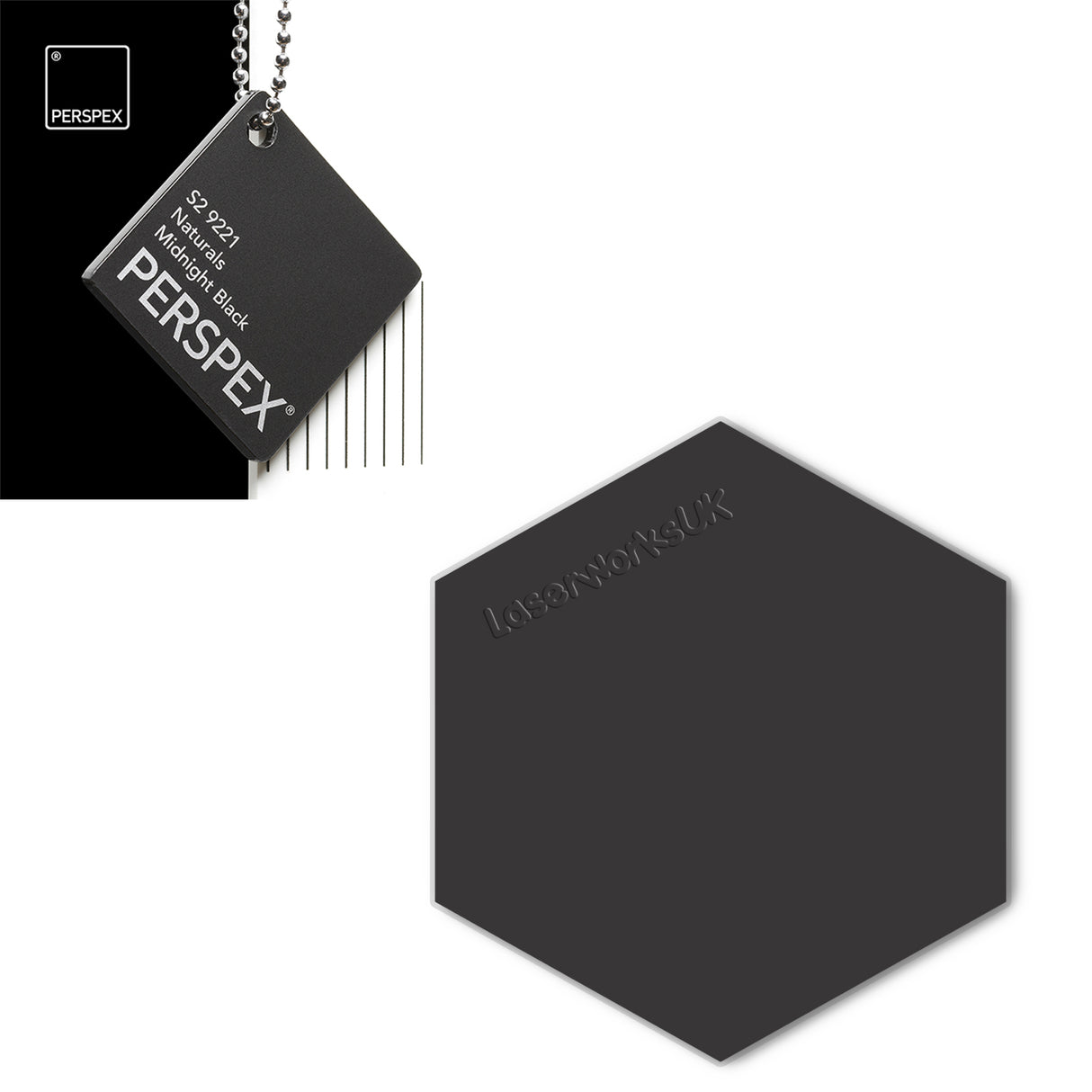 Acrylic Hexagon Blanks (6cm Pack of 9) - Laserworksuk