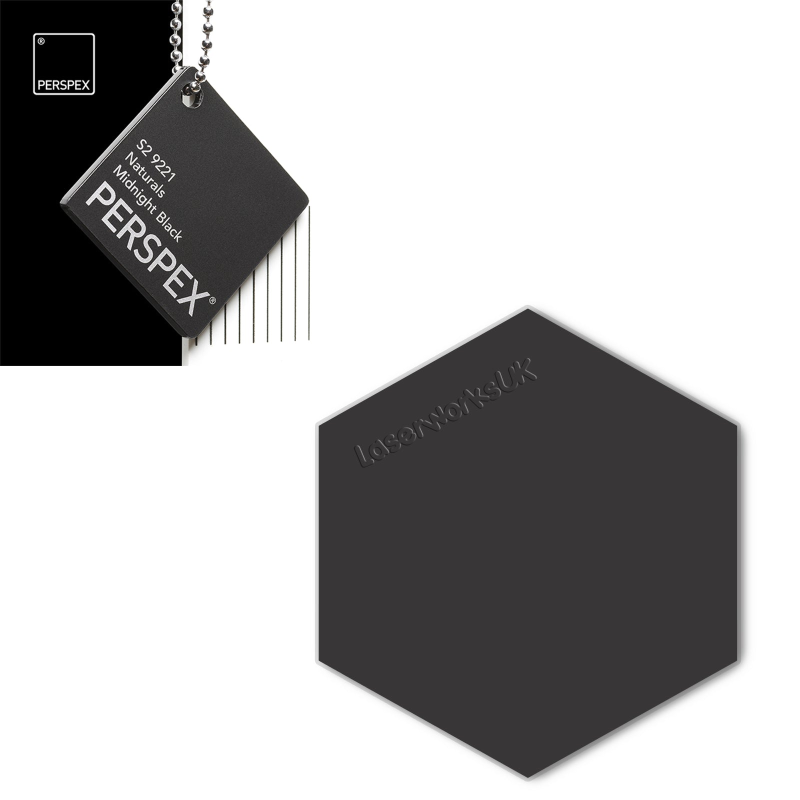 Acrylic Hexagon Blanks (6cm Pack of 9) - Laserworksuk