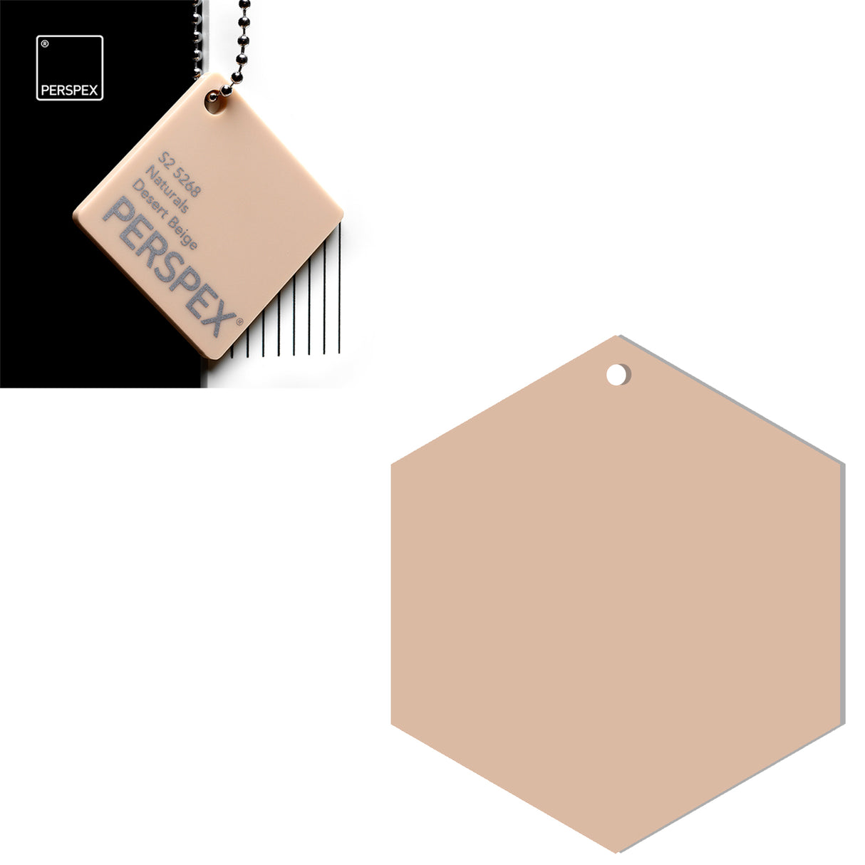 Acrylic Hexagon Blanks (10cm Pack of 5) - Laserworksuk