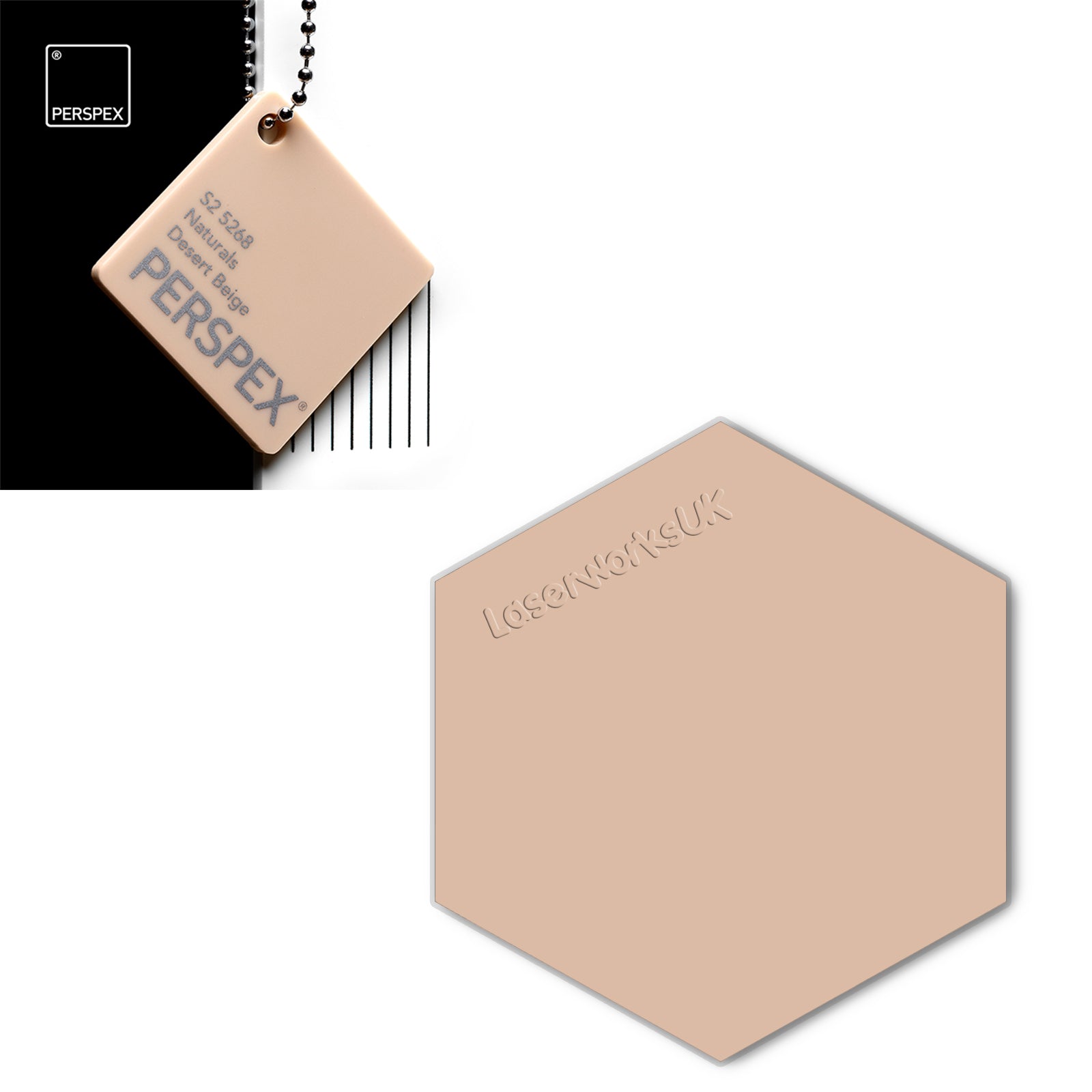 Acrylic Hexagon Blanks (6cm Pack of 9) - Laserworksuk