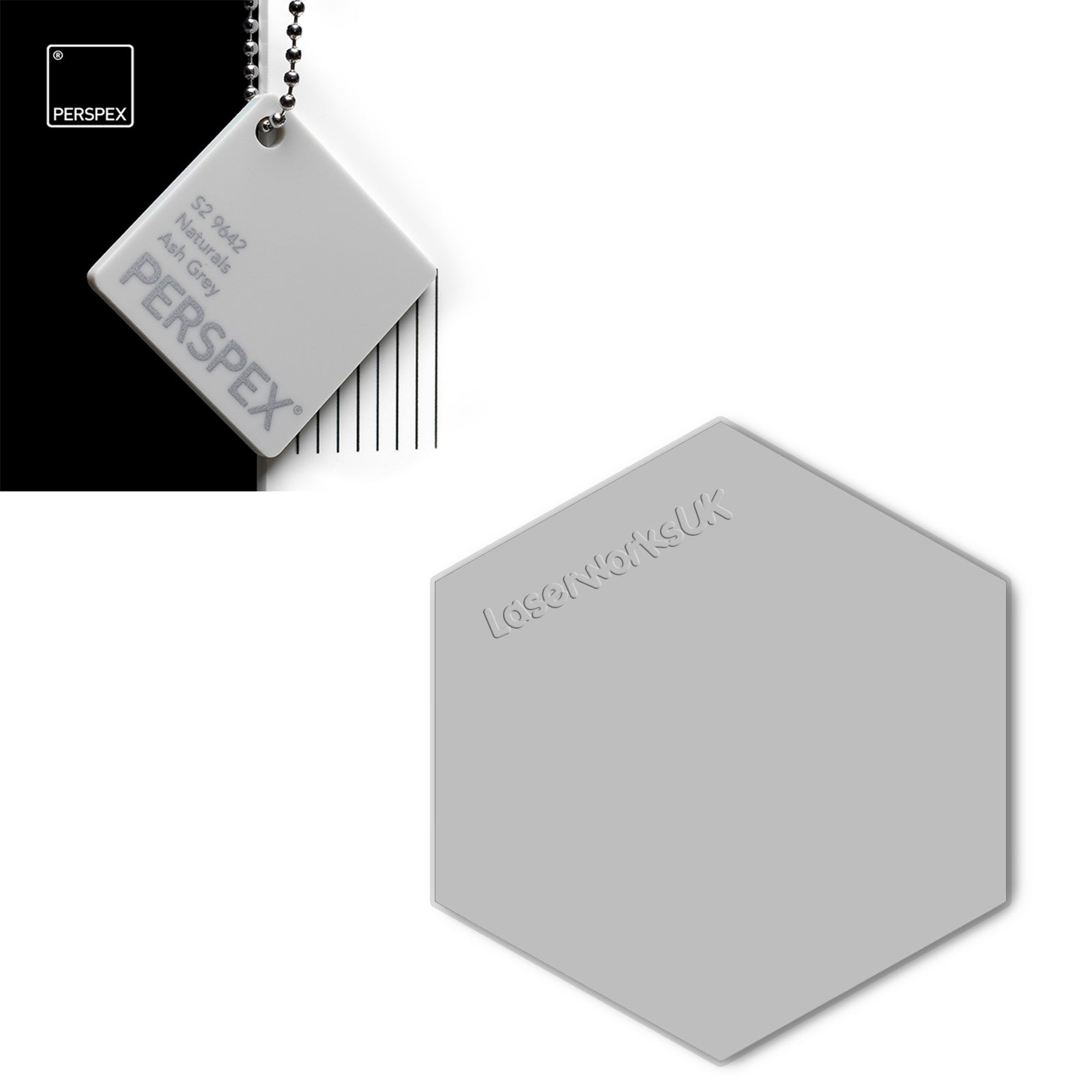 Acrylic Hexagon Blanks (6cm Pack of 9) - Laserworksuk