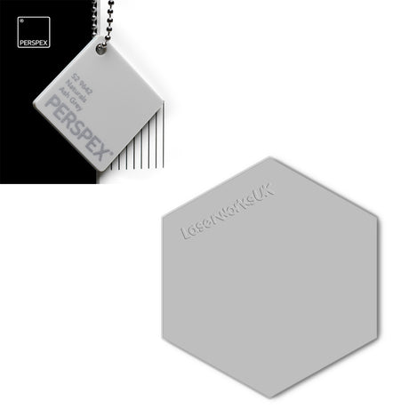 Acrylic Hexagon Blanks (6cm Pack of 9) - Laserworksuk