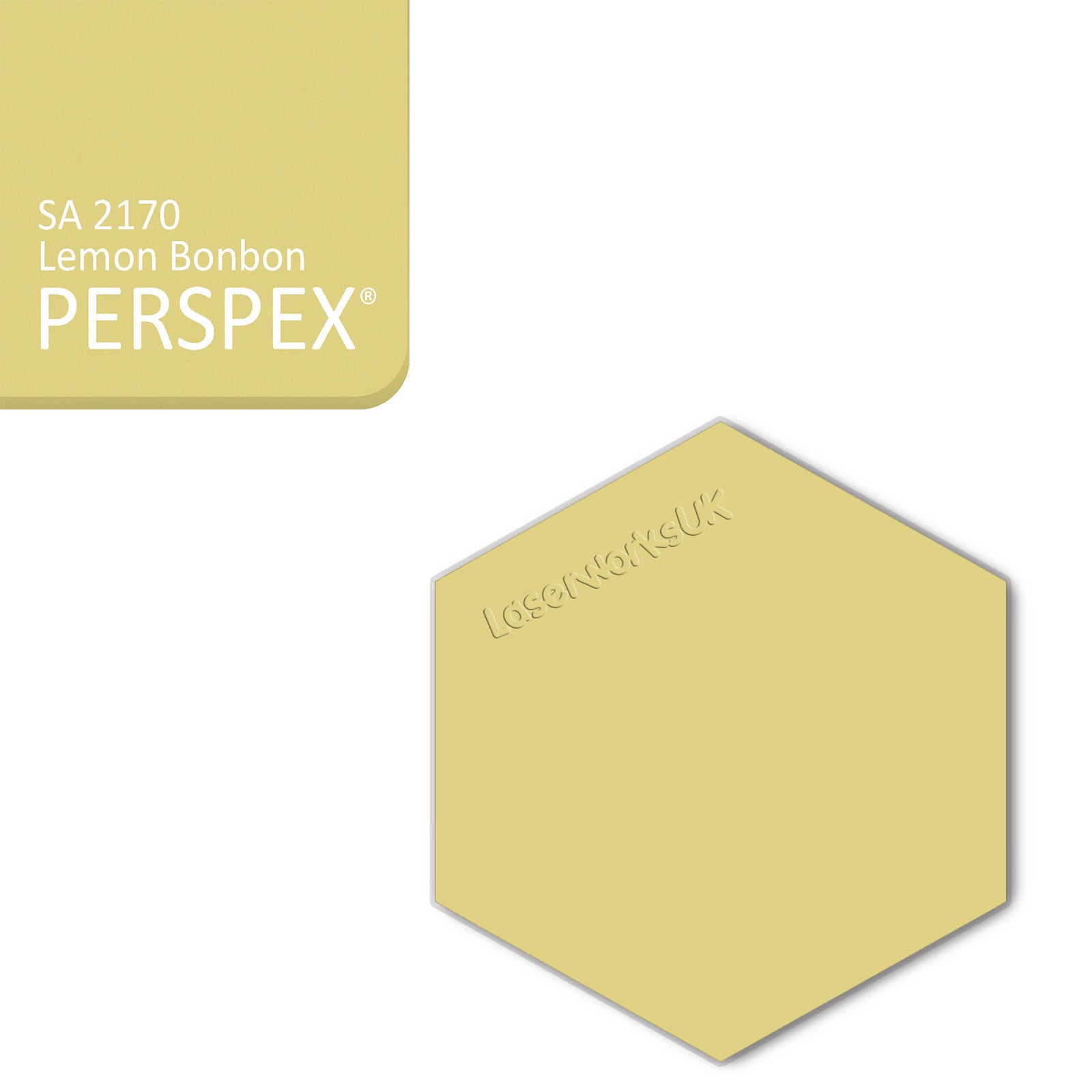 Acrylic Hexagon Blanks (6cm Pack of 9) - Laserworksuk