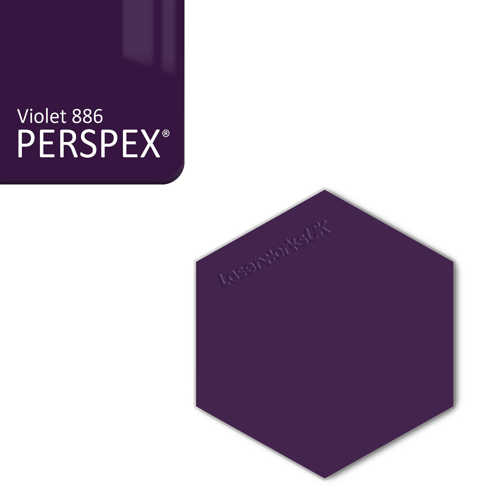 Acrylic Hexagon Blanks (6cm Pack of 9) - Laserworksuk