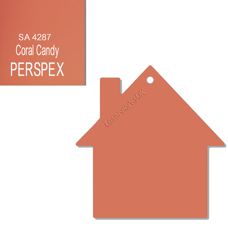 Acrylic New Home Keyring - Acrylic House Blank - Laserworksuk