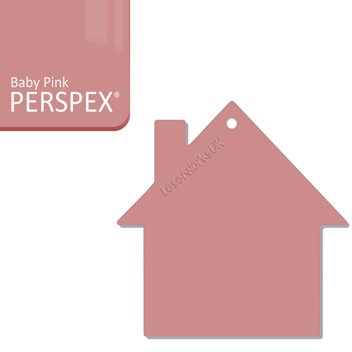 Acrylic New Home Keyring - Acrylic House Blank - Laserworksuk