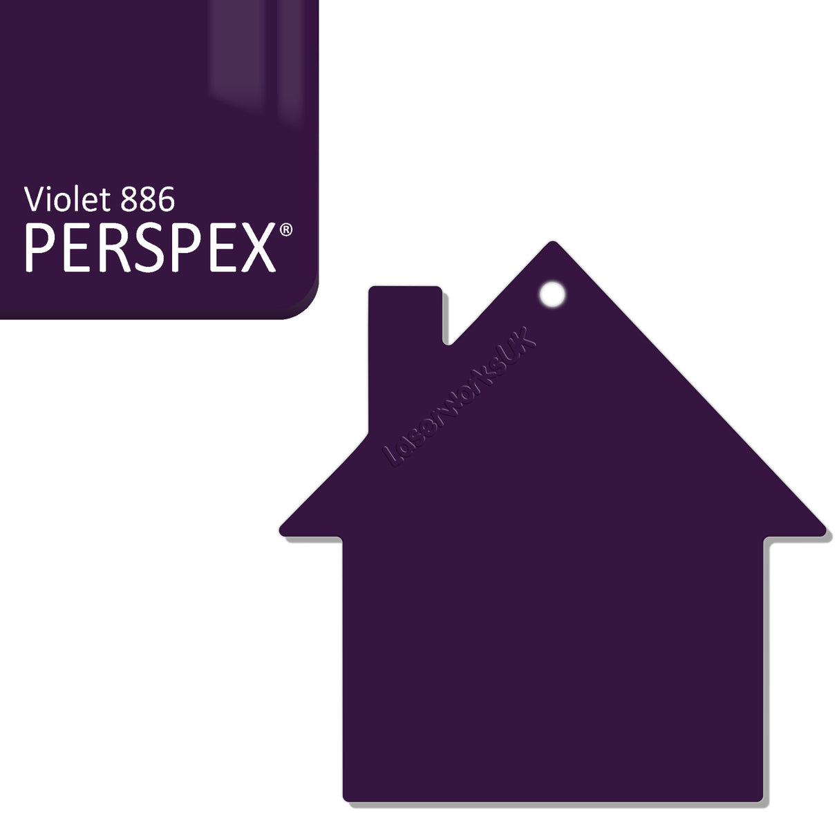 Acrylic New Home Keyring - Acrylic House Blank - Laserworksuk