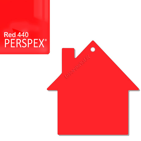 Acrylic New Home Keyring - Acrylic House Blank - Laserworksuk