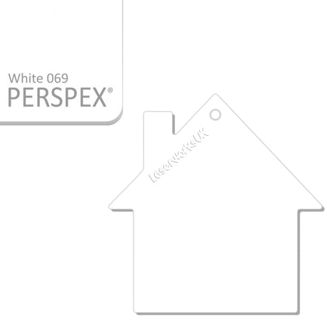 Acrylic New Home Keyring - Acrylic House Blank - Laserworksuk