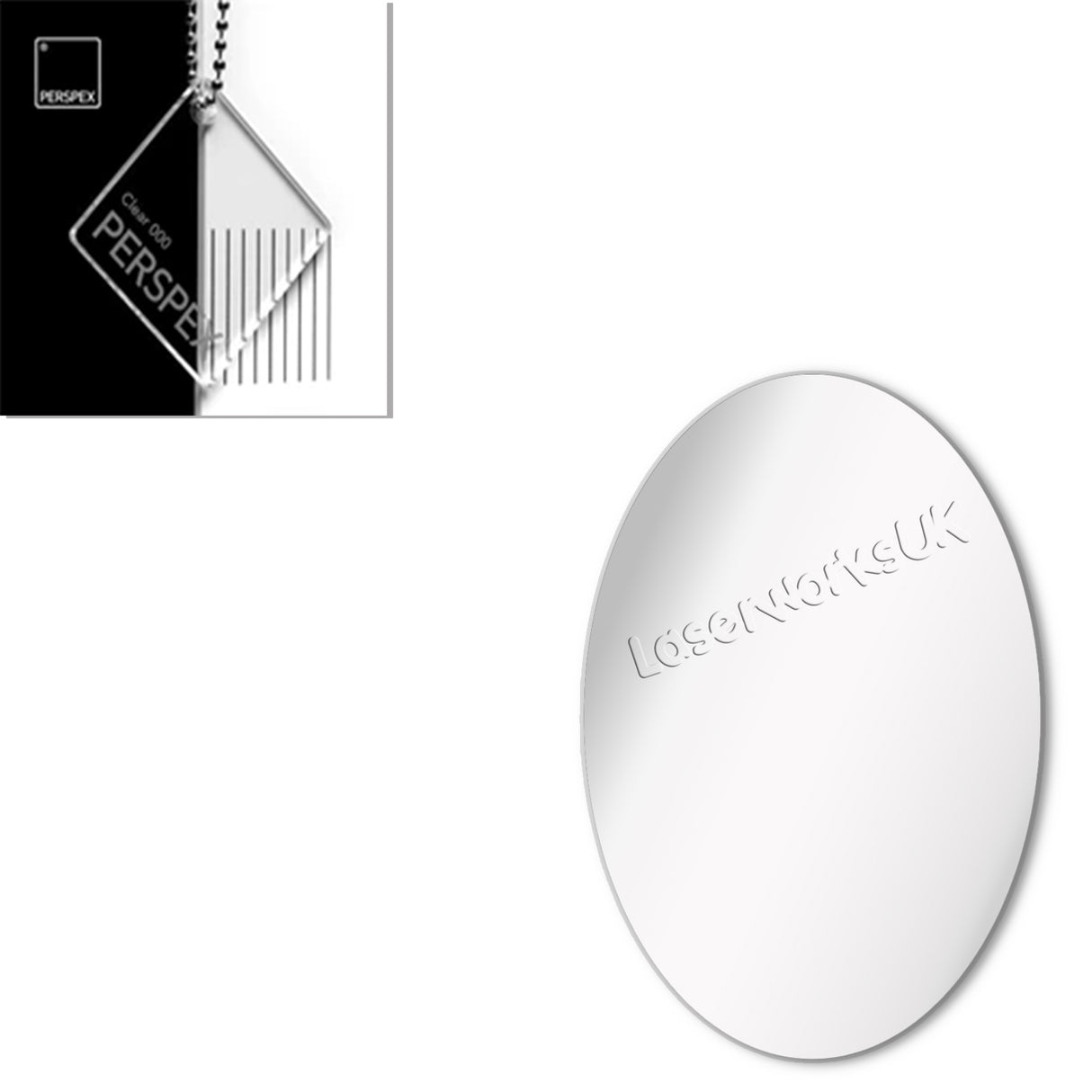 Acrylic Oval Blanks (12cm Pack of 4) - Laserworksuk