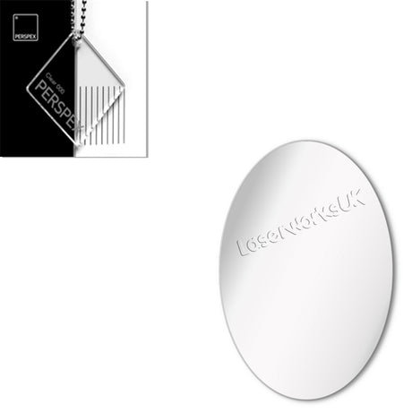 Acrylic Oval Blanks (12cm Pack of 4) - Laserworksuk