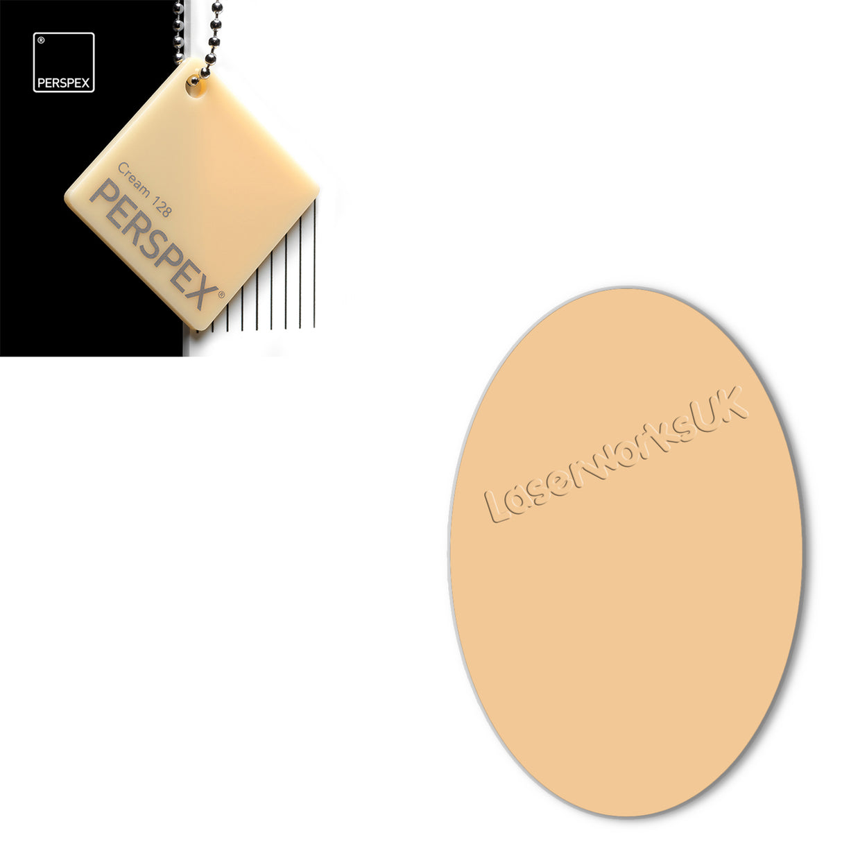 Acrylic Oval Blanks (8cm Pack of 6) - Laserworksuk