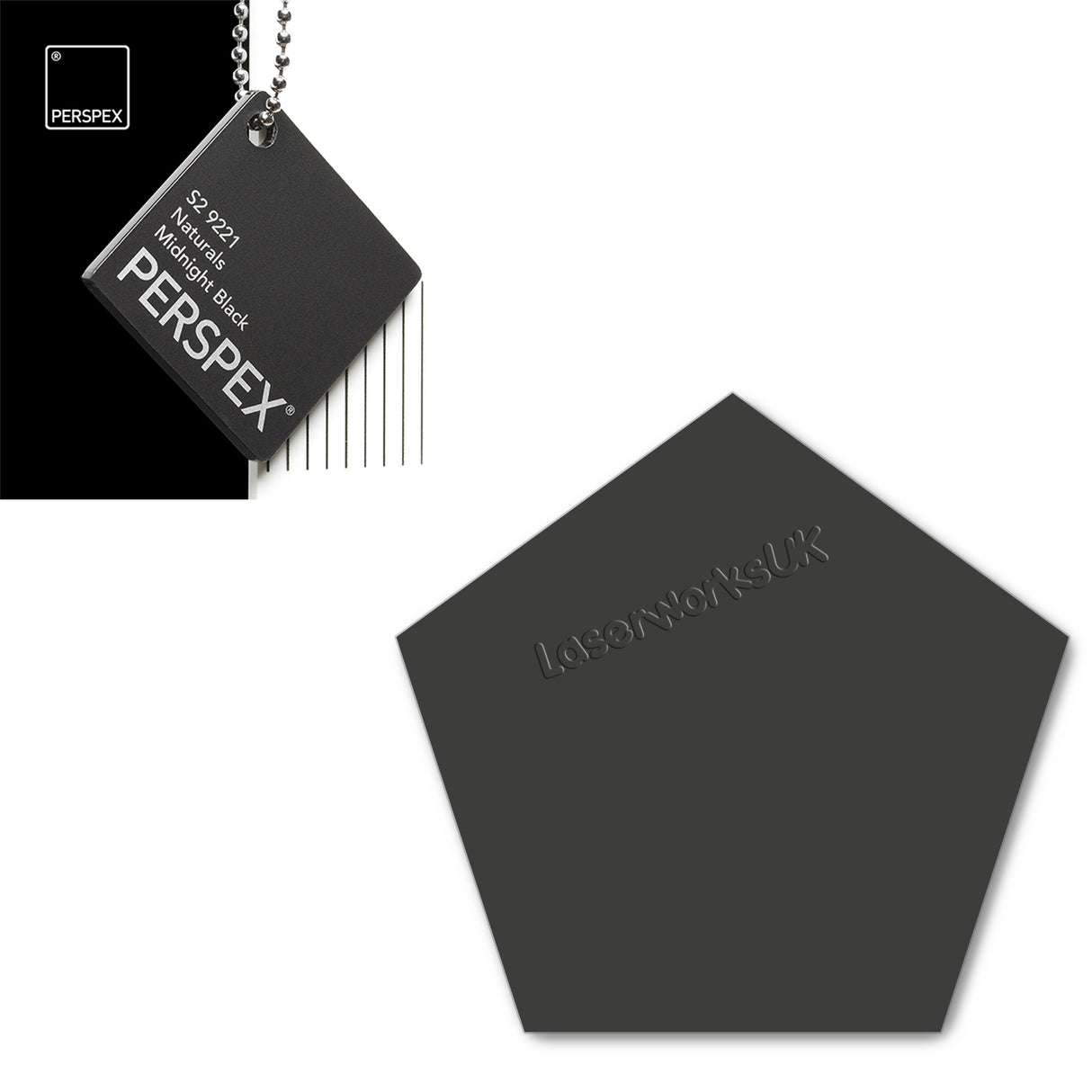 Acrylic Pentagon Blanks (8cm Pack of 6) - Laserworksuk