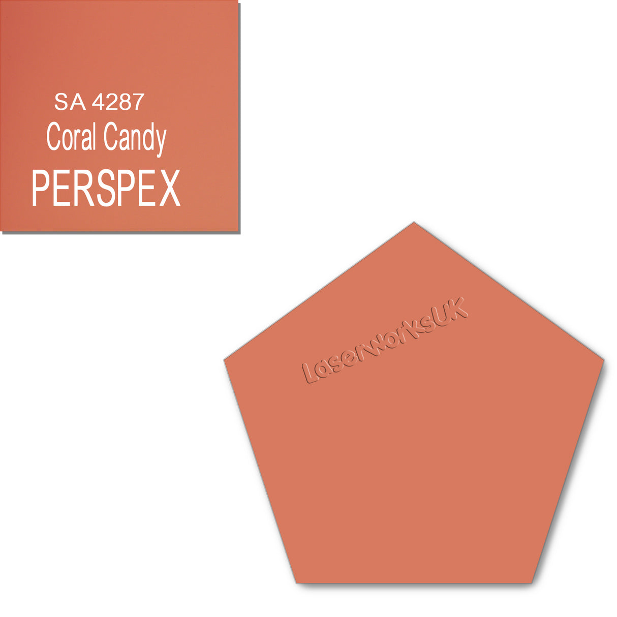 Acrylic Pentagon Blanks (8cm Pack of 6) - Laserworksuk