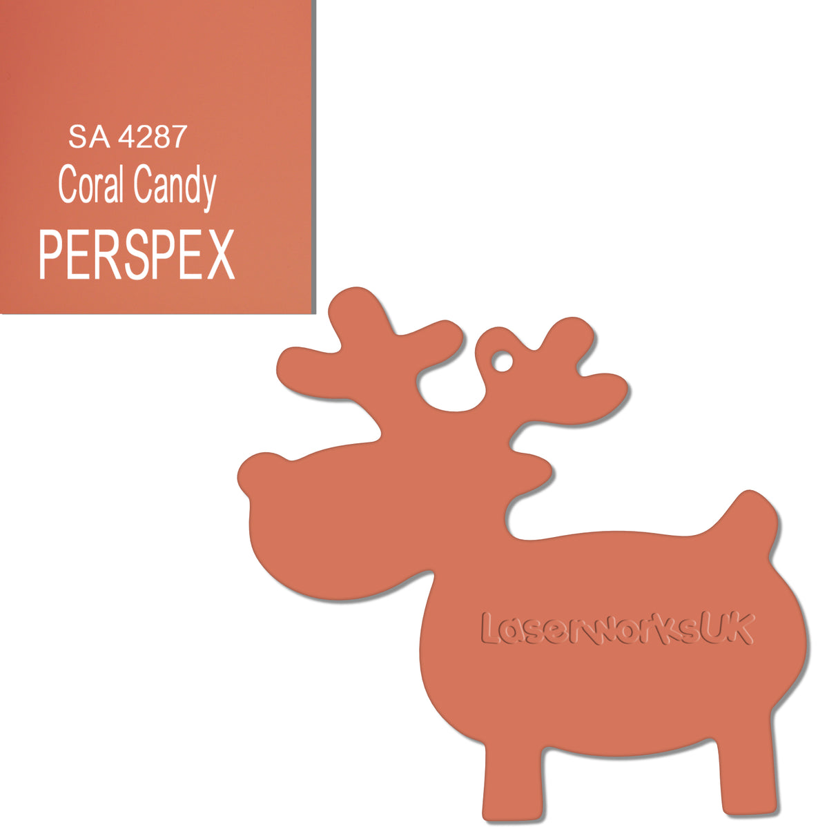 Acrylic Christmas Reindeer Blanks - Laserworksuk