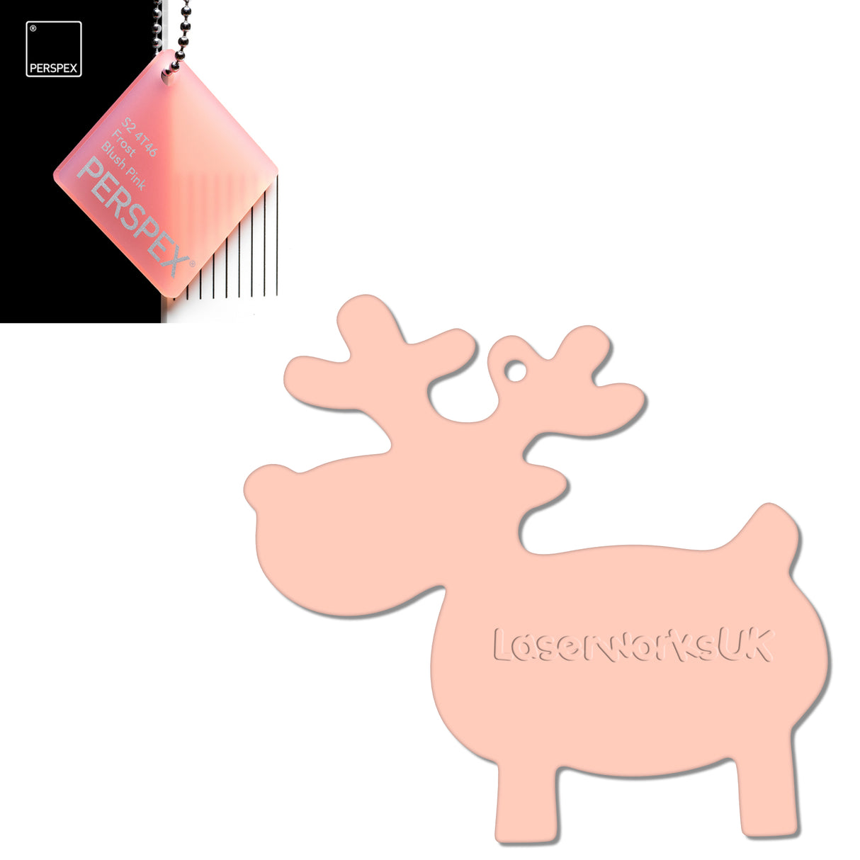 Acrylic Christmas Reindeer Blanks - Laserworksuk
